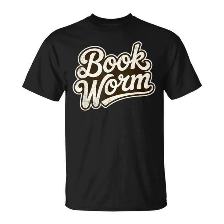 Retro Book Worm Reading For Book Lovers T-Shirt Retro Book Worm Reading For Book Lovers T-Shirt