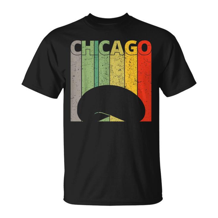 Retro Chicago Intage Chicago Bean Cloud Gate Tシャツ