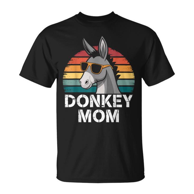 Retro Donkey Mom Sunglasses Cool Mom Retro Vibes Cool T-Shirt