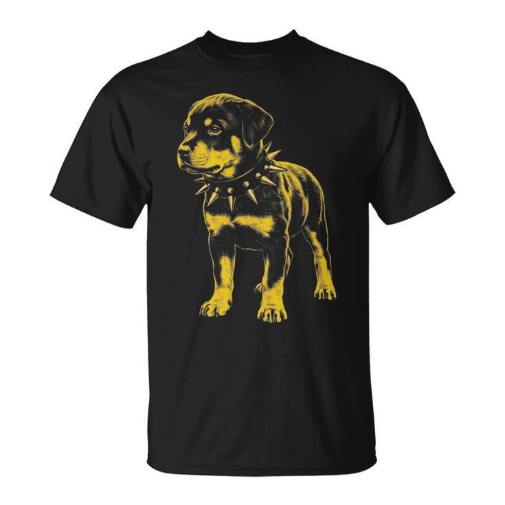 Rocker ロットワイラー パンク メタル ロックンロール ミュージック ドッグ 長袖tシャツ Tシャツ