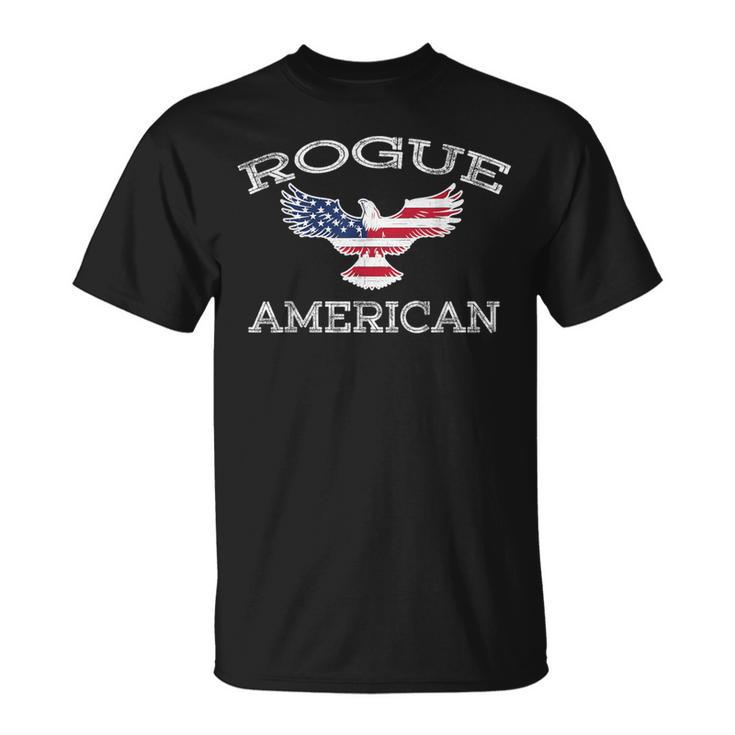 Rogue America ユーズド加工 アメリカ国旗 イーグル Tシャツ