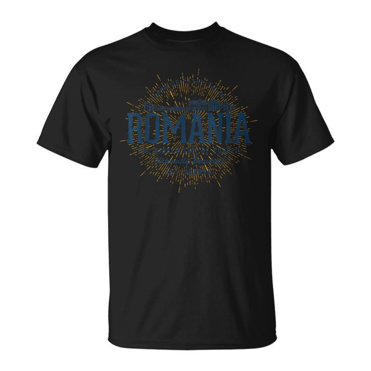 Romania レトロなスタイルのヴィンテージルーマニア Tシャツ