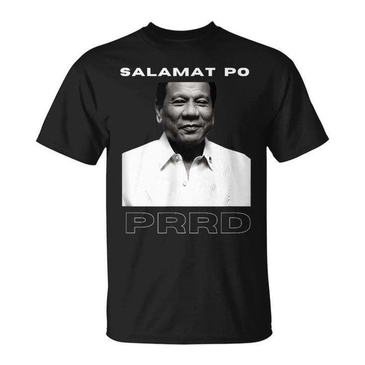 Salamat Po Prrd ありがとう社長ドゥテルテ・ピノイピネー Tシャツ