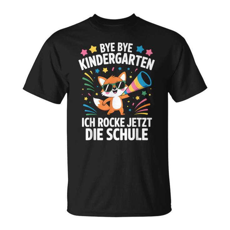 Schulanfangpruch Fuchs Einschulungchulkind 2026 Kinder T-Shirt