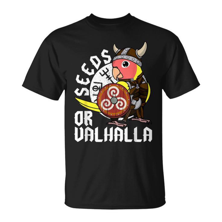 Seeds Oralhalla バイキング オウム 桃の顔 ルティーノ ラブバード Tシャツ