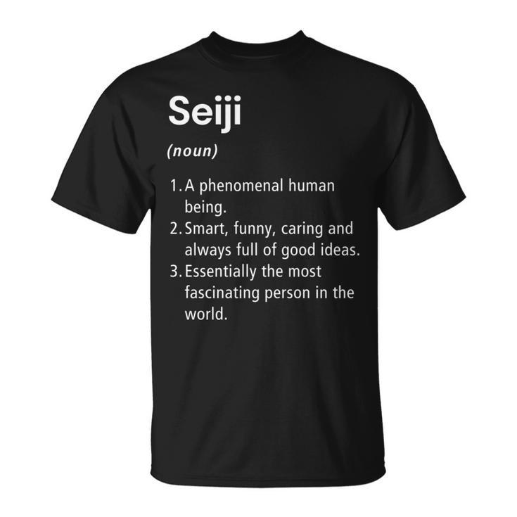 Seiji 名前の定義 面白い辞書 長袖tシャツ Tシャツ