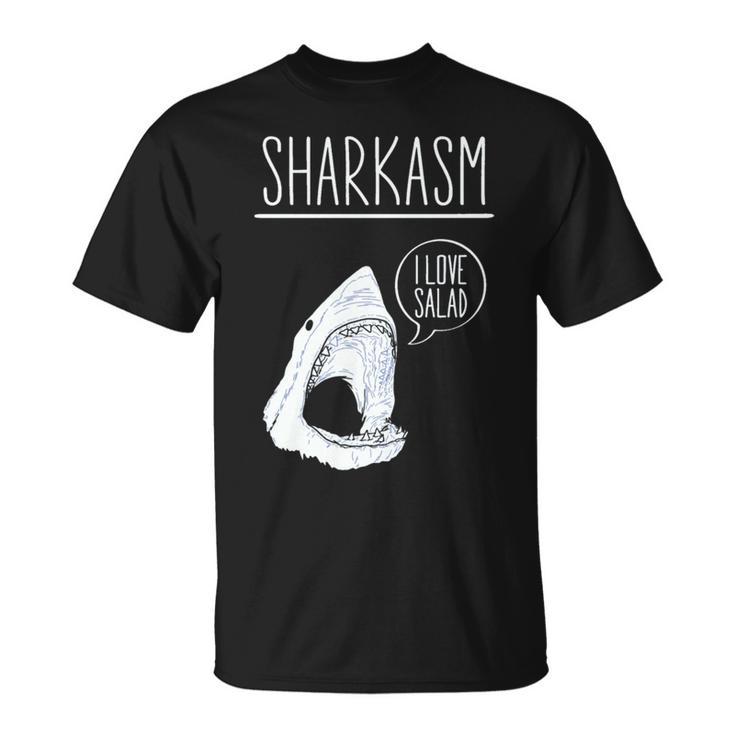 Sharkasm I Lovealad面白い皮肉なシャークスタジオ 長袖tシャツ Tシャツ