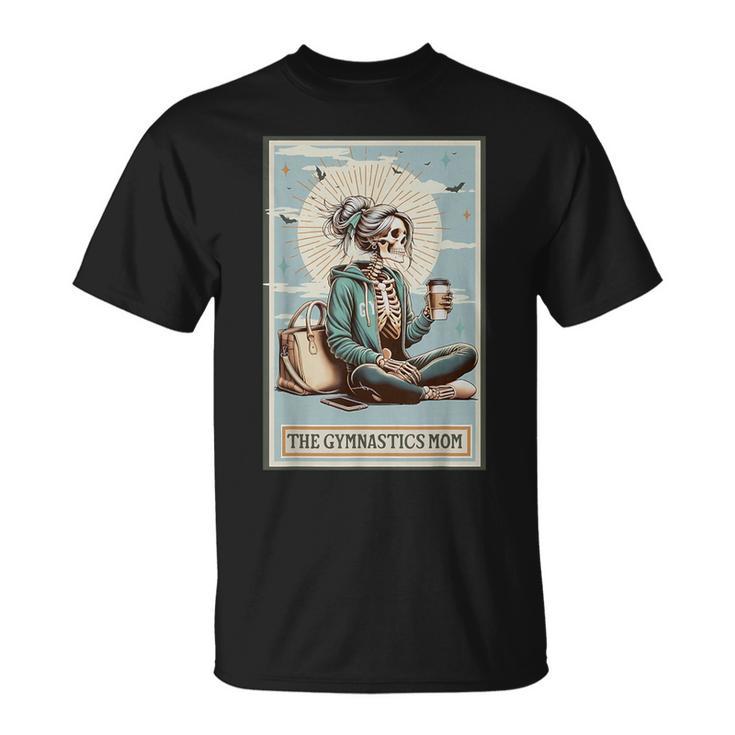 Skeleton Gymnastics Mom Tarot Card Sports Gymnast Women T-Shirt
