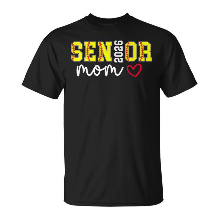 Softball Senior Mom 2026 Softball Player Senior Mama 2026 T-Shirt