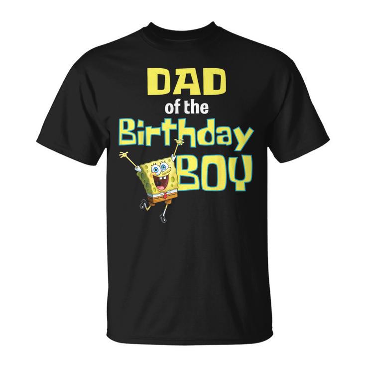 Spongebobquarepants Papà Del Compleanno Ragazzo Maglietta