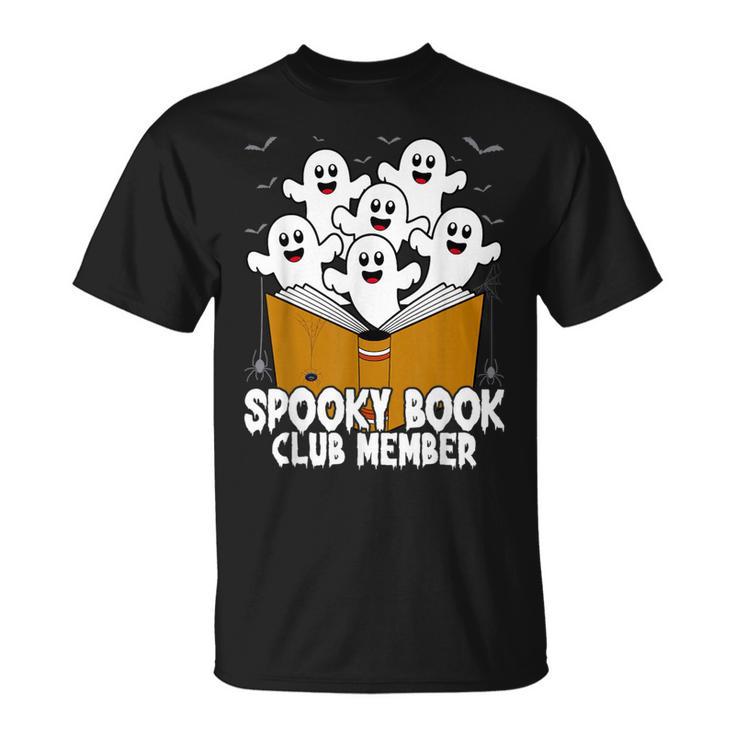 Spooky Book Club Member Halloween Bookish Ghost Lover T-Shirt