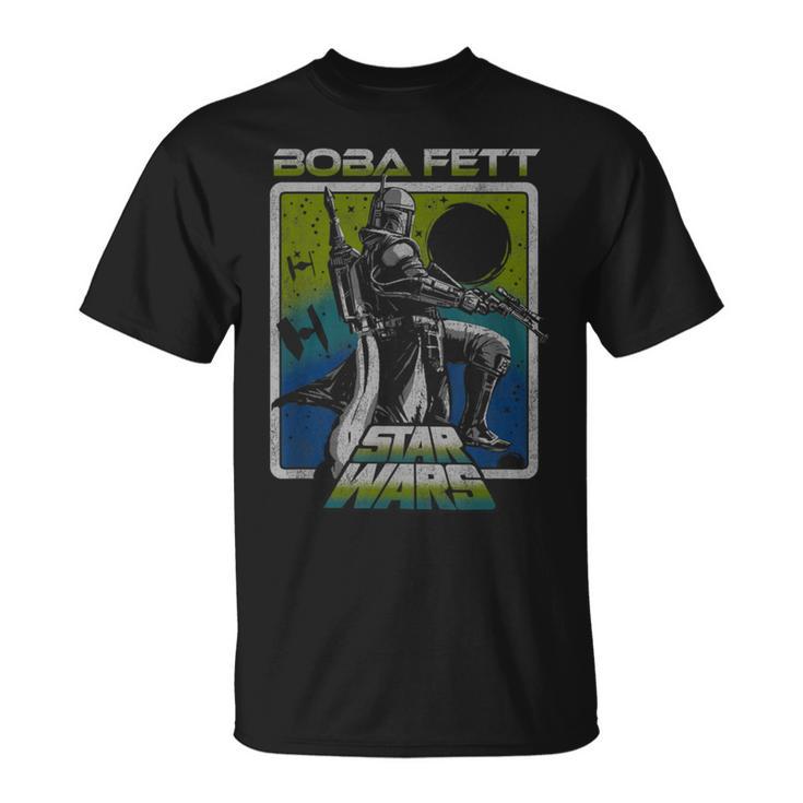 Star Wars The Book Of Boba Fett Galaxy Gradient Portrait T-Shirt Star Wars The Book Of Boba Fett Galaxy Gradient Portrait T-Shirt