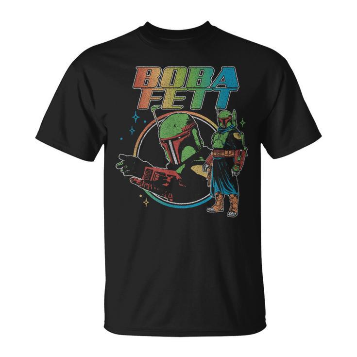 Star Wars The Book Of Boba Fett Rainbow Logo T-Shirt