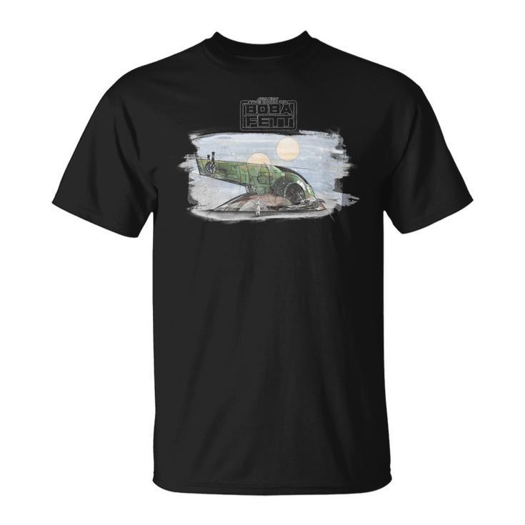 Star Wars The Book Of Boba Fett Slave 1 Portrait T-Shirt