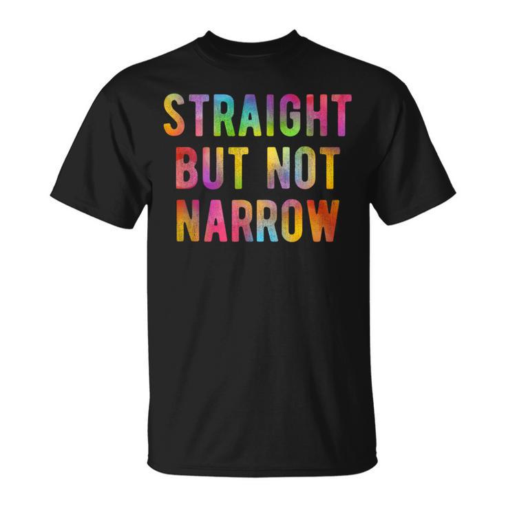 Straight But Not Narrow レインボー Lgbtq Ally Tシャツ