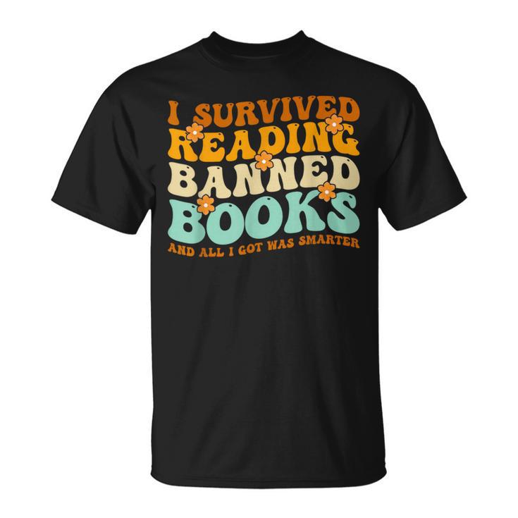I Survived Reading Banned Books Book Lover Bookaholic T-Shirt