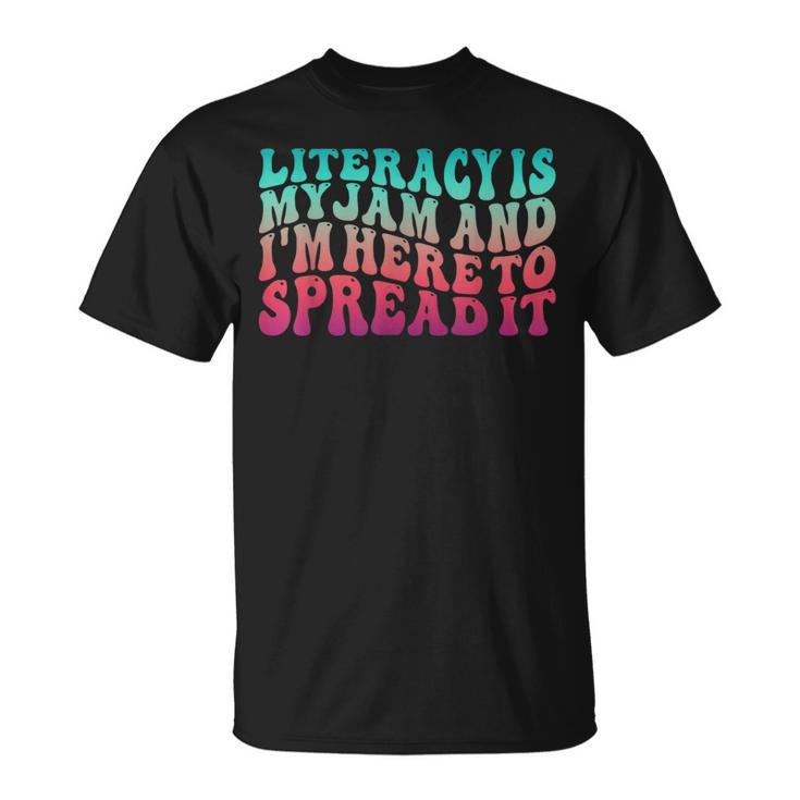 Teaching Pun Literacy Is My Jam Librarian Book Lover Teacher T-Shirt