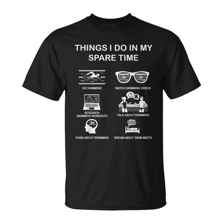 Things I Do In Mypare Time スイミング スイマー ユーモア Tシャツ