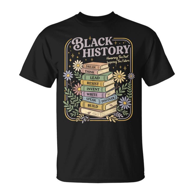 History Month Books Black African American Teachers T-Shirt
