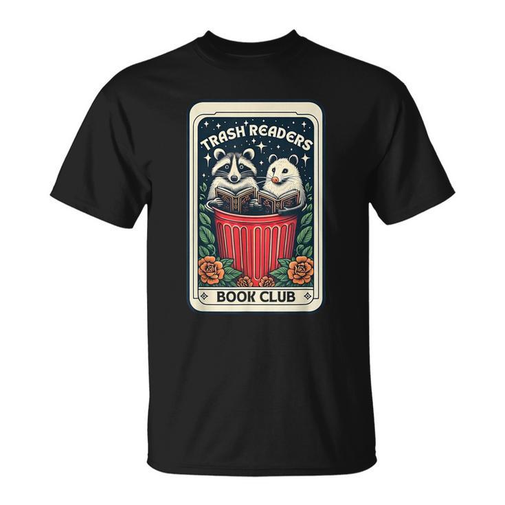 Trash Readers Book Club Cute Raccoon Opossum Bookish T-Shirt