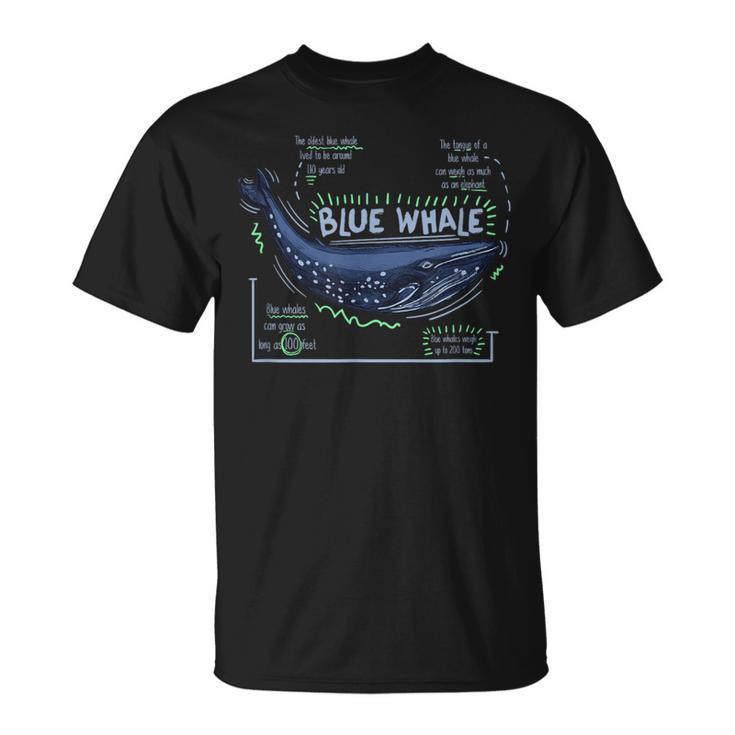 Trendy Blue Whale Facts Tシャツ