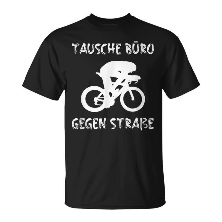 Triathlete Office Against Road Bike ランニング トライアスロンスポーツ Tシャツ