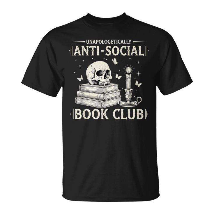 Unapologetically Anti-Social Book Club Introvert Reader T-Shirt