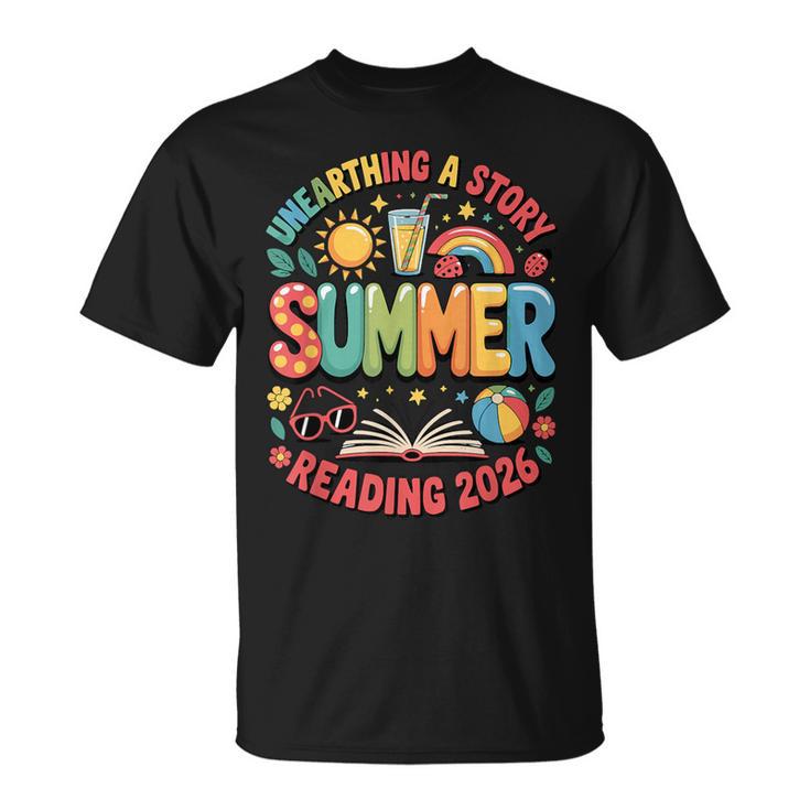 Unearth a Story Summer 2026 Summer Reading Program Book T-Shirt