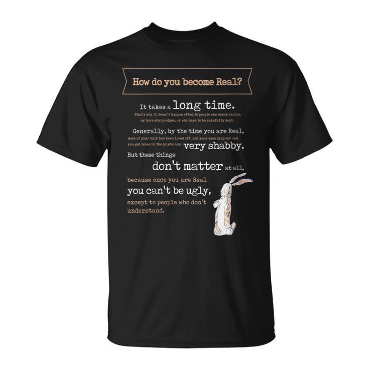 Velveteen Rabbit Book Quote 1922 Becoming Real Skin Horse T-Shirt Velveteen Rabbit Book Quote 1922 Becoming Real Skin Horse T-Shirt