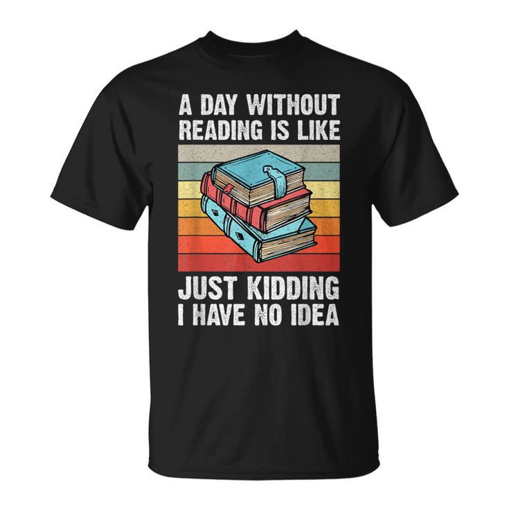 Vintage Book Reading Teacher Read Books Nerd Reader T-Shirt