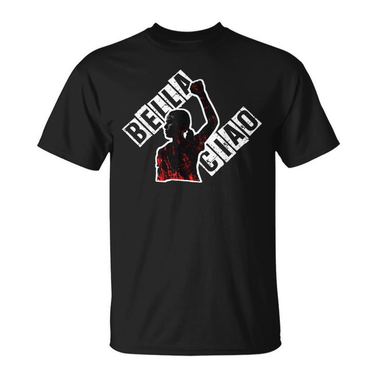Viva L'italia Antifascista Bella Ciao Antifascista Camiseta unisex