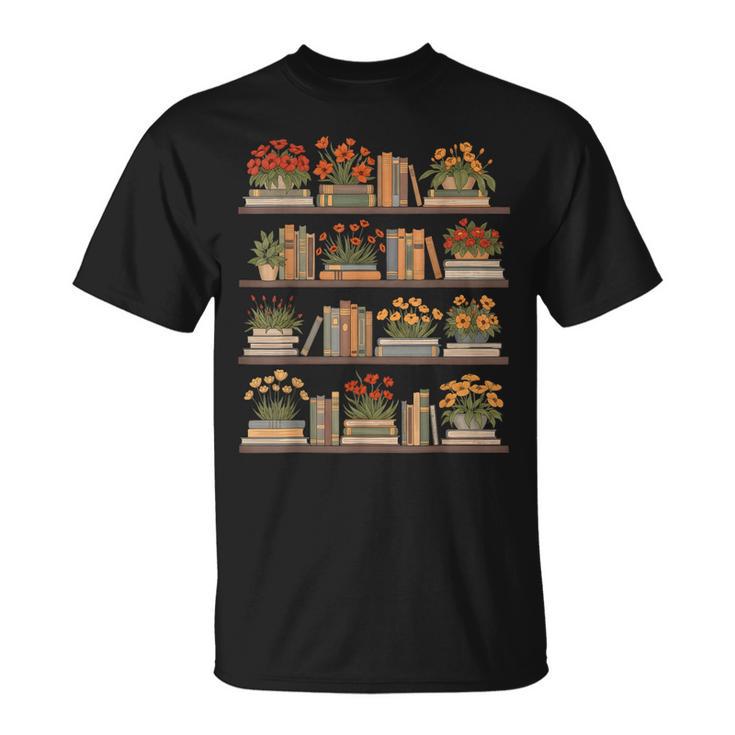 Whimsical Books And Blooms T-Shirt