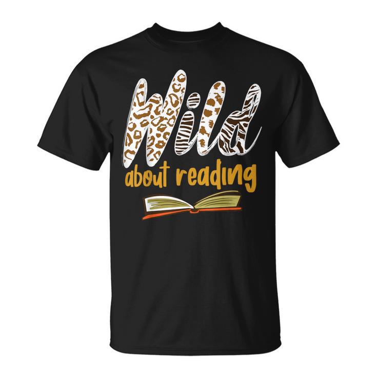 WILD ABOUT READING I Love Books Bookworm Library Day T-Shirt