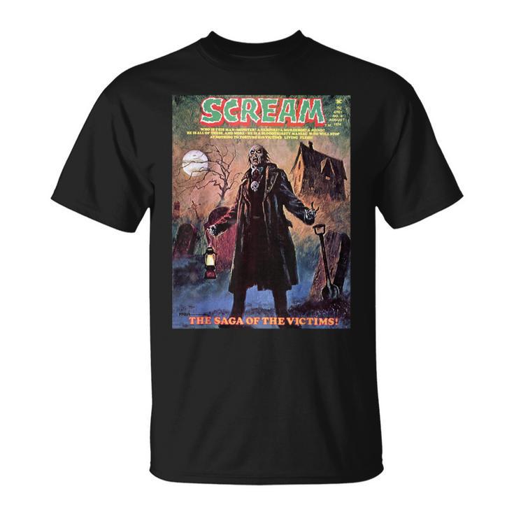 Zombie Halloween Horror Vintage Comic Book Retro Scary T-Shirt