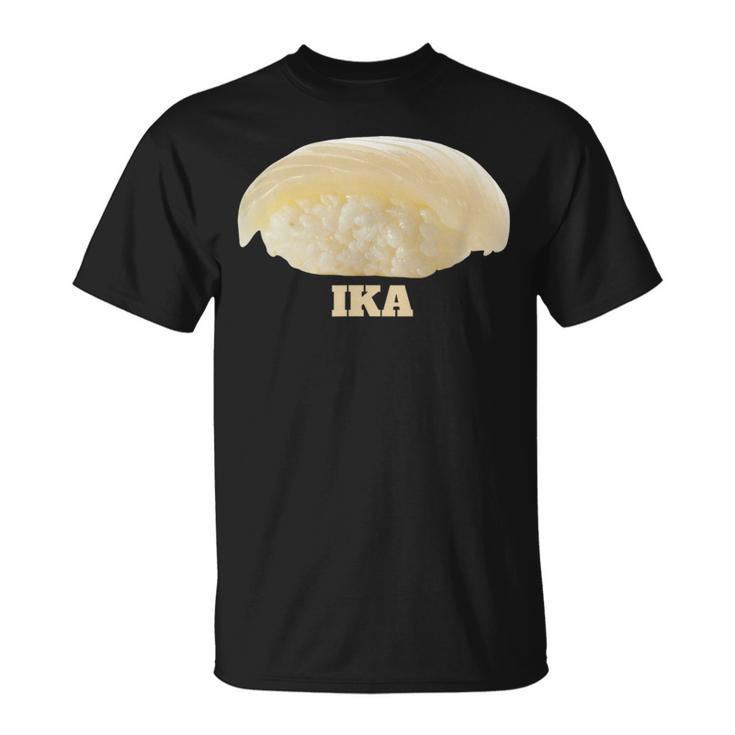 いか 面白ネタ すしネタ Ika 烏賊 Tシャツ