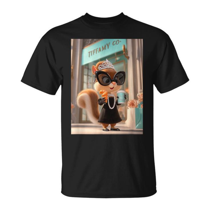 おしゃれでキュートなリス Tシャツ