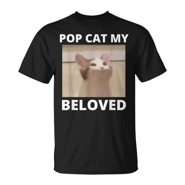 かわいいポップキャットミーム ポップキャット 面白い猫のミーム Tシャツ