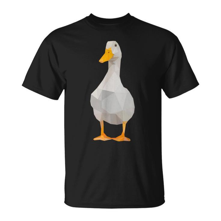 かわいい多角形のアヒル愛好家ファームアヒル Tシャツ