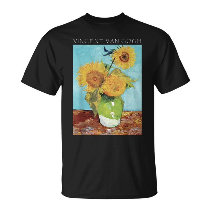 ひまわり ヴィンセント・ヴァン・ゴッホ 美しい絵画 ストリートウェア Tシャツ