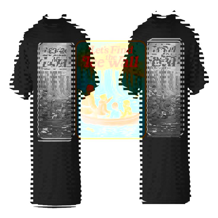 アイスウォールを見つけよう-ファニーフラットアース Tシャツ