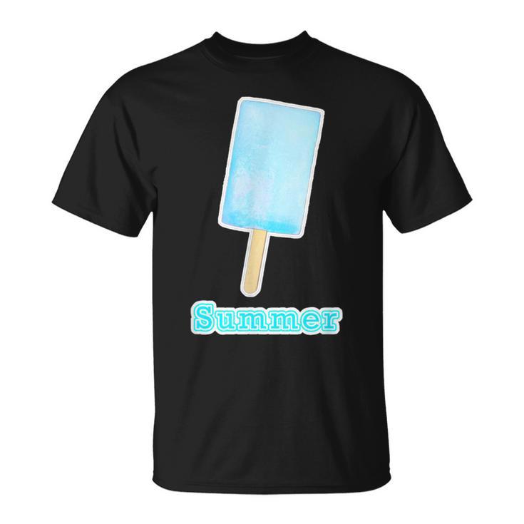アイスバー・ソーダ／夏【サマータイム】アイスクリーム ポップ リゾート かわいい Tシャツ