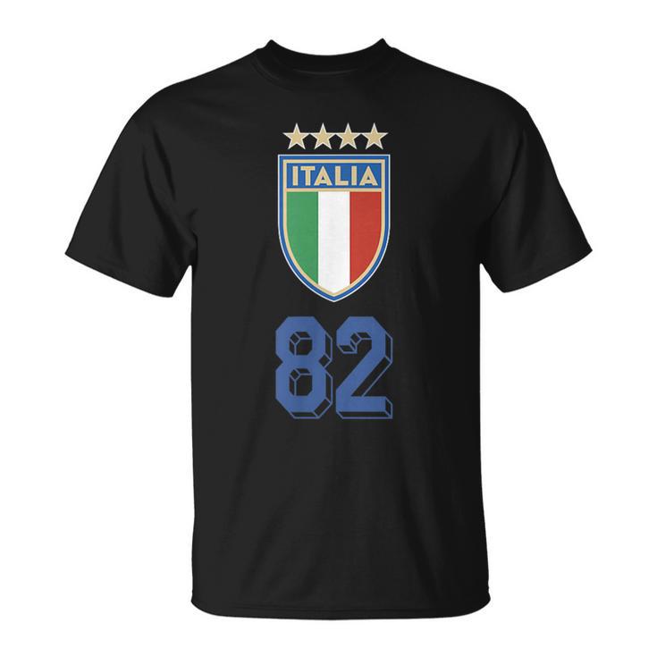 イタリア 1982 ワールドカップ サッカー ヴィンテージ クレスト グラフィック Tシャツ