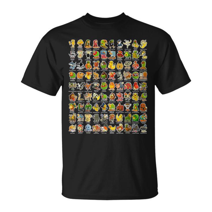 イタリア語-ブレインローz世代面白いミーム90ブレインロットキャラクター Tシャツ