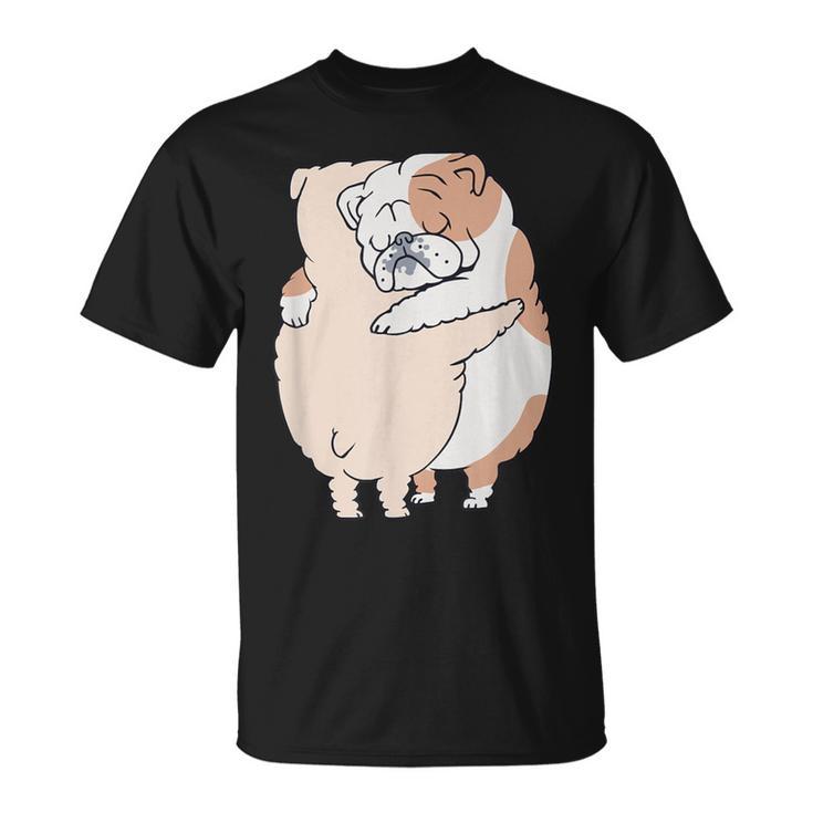 イングリッシュブルドッグハグ Tシャツ