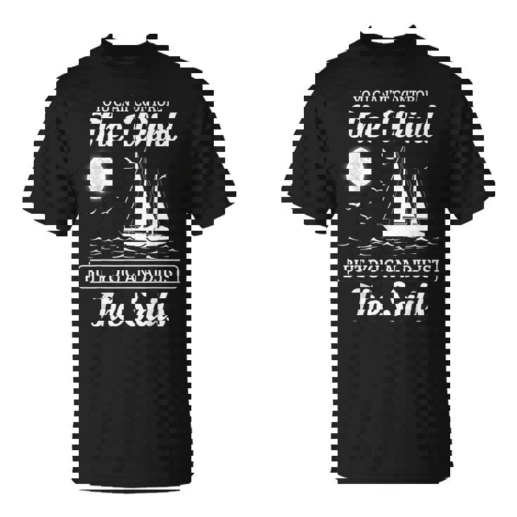 インスピレーションを与えるセーリングの引用句 航海風と帆のデザイン。 Tシャツ