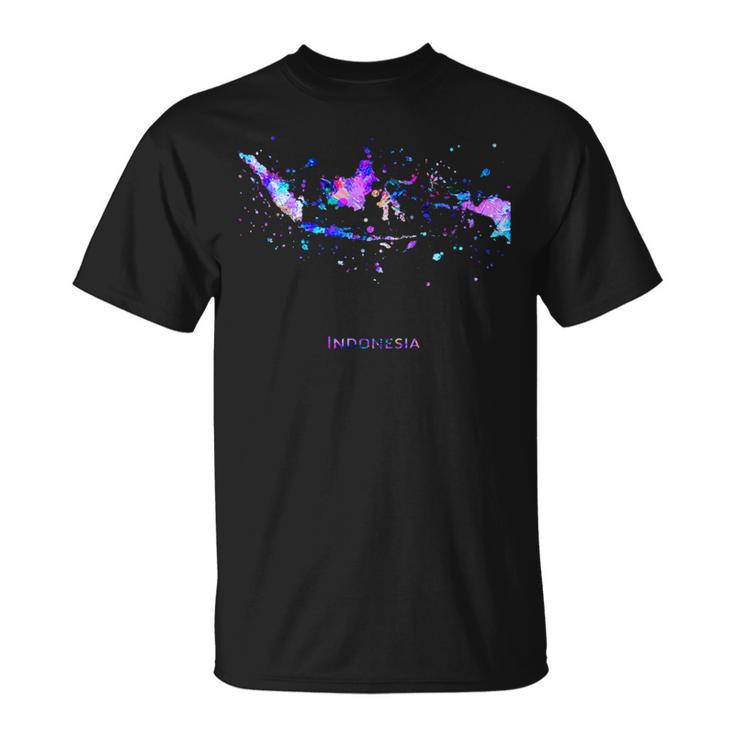 インドネシアの地図 Tシャツ