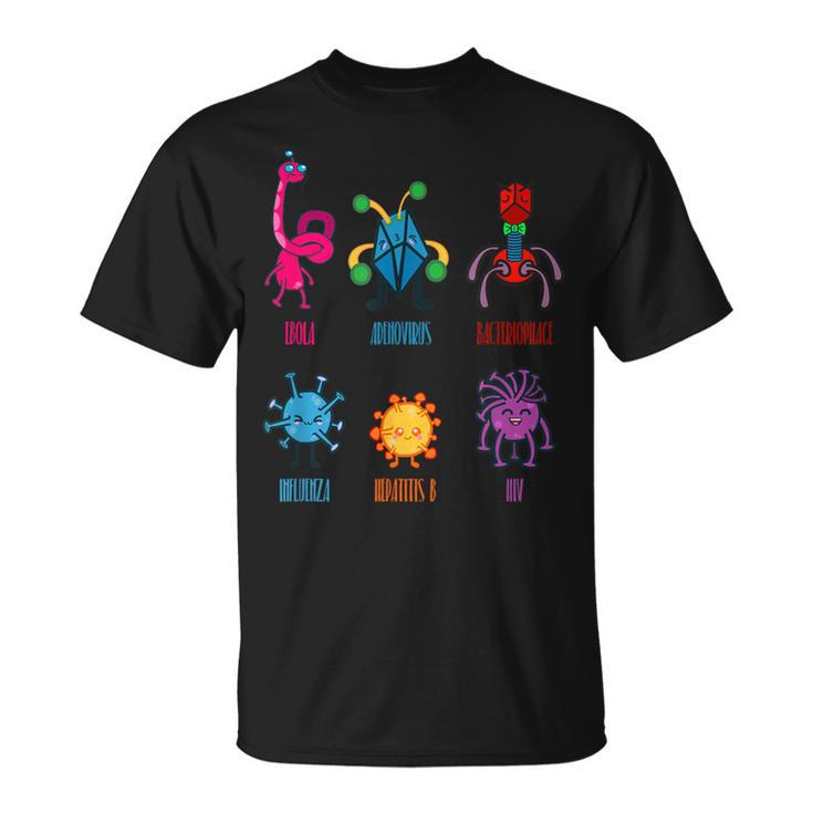 ウイルス学者のためのかわいいウイルスtシャツ Tシャツ