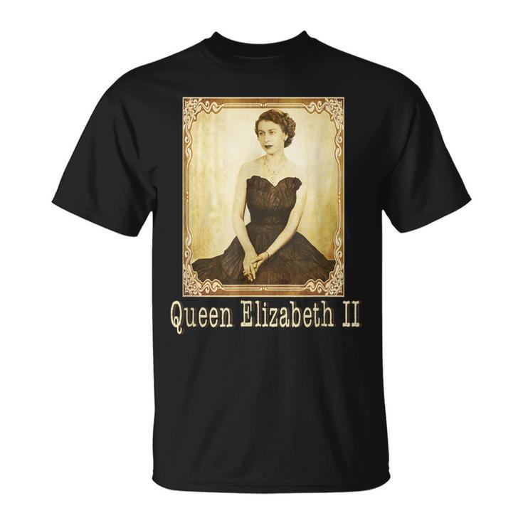 エリザベスii ヴィンテージ レトロ 神ave The Queen Uk Monarch Tシャツ
