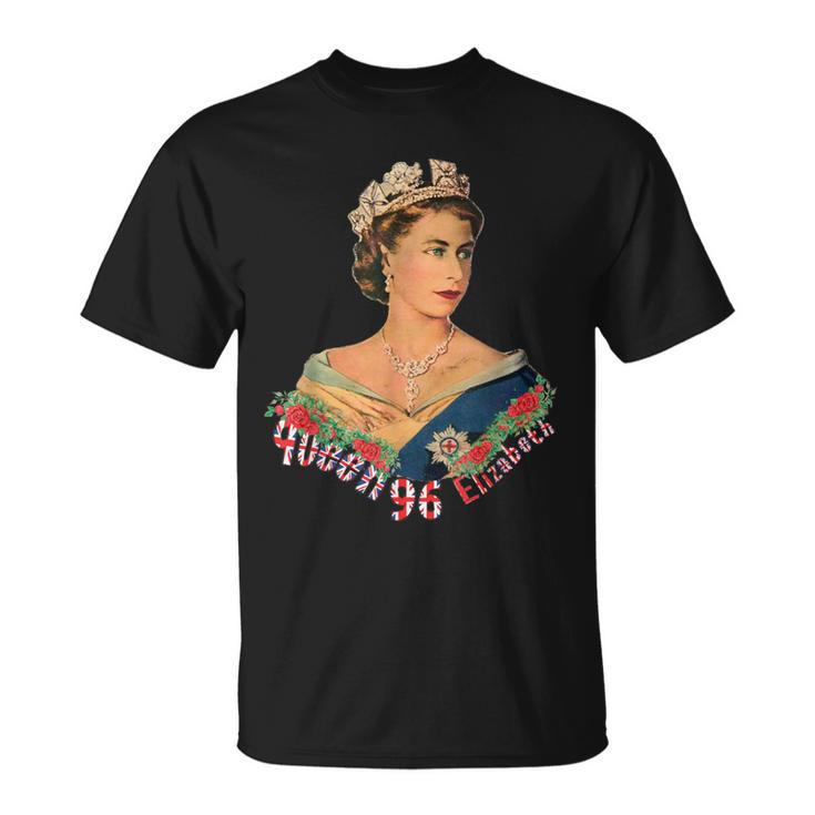 エリザベス女王2世 イギリスの王冠 マジェスティ エリザベス女王 Tシャツ