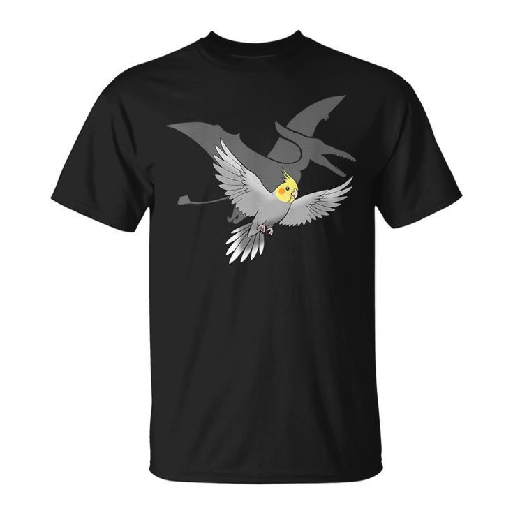 オウム 恐竜 影 テロダクティル オカメインコ Tシャツ